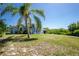 Exterior of charming home with mature palm tree in front yard and long driveway at 12185 Weimar Ave, Port Charlotte, FL 33981