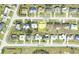 Aerial neighborhood view showcasing the property's location and surrounding homes and street layout at 13495 Newport Ave, Port Charlotte, FL 33981