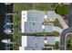 Aerial view of home shows boat dock, landscaping, and waterfront access at 2521 W Marion Ave # 912, Punta Gorda, FL 33950