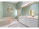 Spacious bathroom with walk-in shower, garden tub, and double sinks at 2521 W Marion Ave # 912, Punta Gorda, FL 33950