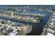 Scenic aerial view of waterfront homes and canals in a residential neighborhood near the Gulf at 259 Fields Ter, Port Charlotte, FL 33952