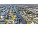 Aerial view of a home on a canal with a private dock and screened pool at 3225 Magnolia Way, Punta Gorda, FL 33950