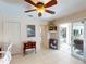 This room features a desk and shelving with access to the patio and views to the water at 3518 Terin Ct, Punta Gorda, FL 33950
