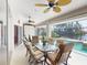 Spacious patio area offers the perfect outdoor dining with water views at 3518 Terin Ct, Punta Gorda, FL 33950