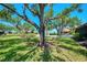 Expansive green yard with mature trees providing ample shade and a serene atmosphere at 5641 Mashie Cir, North Port, FL 34287