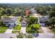 Aerial view of a residential area highlighting the property's location near lush landscaping and well-maintained homes at 10289 60Th N Cir, Pinellas Park, FL 33782
