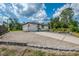 Single-story home featuring a neatly graveled front yard, a driveway, and an attached garage, complemented by decorative stone edging at 4044 S Salford Blvd, North Port, FL 34287