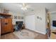 Home office with wood flooring, a computer desk and a large window at 4358 Pates St, Port Charlotte, FL 33948