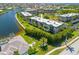 Stunning aerial view showcasing the property's proximity to the waterfront and beautiful landscaping at 601 Shreve St # 53C, Punta Gorda, FL 33950