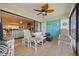 Covered lanai with comfortable seating at 601 Shreve St # 53C, Punta Gorda, FL 33950