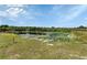Scenic view of a tranquil pond surrounded by lush greenery and open fields at 6421 Grove Blvd, Punta Gorda, FL 33982