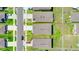 Aerial view showcasing the home's position within a well-organized neighborhood at 111 Rain Lily Ave, Spring Hill, FL 34609