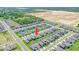 Neighborhood aerial view showing the positioning of this house, and nearby amenities at 111 Rain Lily Ave, Spring Hill, FL 34609