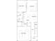 Detailed first floor layout featuring an open-concept design with kitchen, living, and dining areas at 111 Rain Lily Ave, Spring Hill, FL 34609