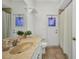 Bathroom sink with window and door at 2300 Carpenter Ln, North Port, FL 34286