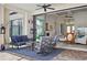 Inviting covered lanai features comfortable seating and seamless access to indoor and outdoor living spaces at 3353 Sandpiper Dr, Punta Gorda, FL 33950