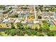 Aerial view of the property highlighting the backyard, canal, and the neighborhood layout at 336 Waterside St, Port Charlotte, FL 33954
