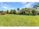 Expansive backyard featuring lush green grass, mature trees, and serene landscaping at 336 Waterside St, Port Charlotte, FL 33954