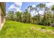 Lush backyard showcasing vibrant green grass and a variety of trees at 4862 Kiska Rd, North Port, FL 34288
