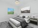 Bright bedroom with a chandelier, a large window, and bright walls at 4862 Kiska Rd, North Port, FL 34288