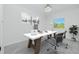 Modern home office setup with a sleek desk, ergonomic chairs, and ample natural light at 4862 Kiska Rd, North Port, FL 34288