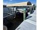 Dock with boat lift featuring a covered boat slip, providing shelter and protection for watercraft at 5114 Melbourne St # A302, Punta Gorda, FL 33980