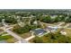 Aerial shot of a modern home with a screened-in pool, displaying its outdoor amenities and neighborhood setting at 5532 Veracruz Ter, Port Charlotte, FL 33981