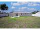The backyard features a well-maintained lawn, a patio, and a fully fenced yard for privacy and relaxation at 6850 S Biscayne Dr, North Port, FL 34287