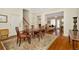 Elegant dining room with hardwood floors, a dining table, and an open layout at 936 Hemingway Cir, Tampa, FL 33602