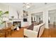 Cozy living room with a fireplace, built-in cabinets, and a comfortable seating arrangement at 936 Hemingway Cir, Tampa, FL 33602