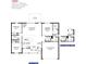 Detailed floor plan showcasing 3 bedrooms, 2 baths, living room, kitchen, patio, laundry, and a 2 car garage at 1267 Stamford St, Port Charlotte, FL 33952