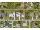 Overhead shot displays the property lines in a residential area, emphasizing the land size at 1761 Okolona St, North Port, FL 34287