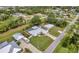 Expansive aerial view showcasing the property's layout, surrounding greenery, and neighborhood charm at 1761 Okolona St, North Port, FL 34287