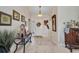 Inviting entryway featuring tile flooring, decorative accents, and a view of the front door at 1876 Birmingham Blvd, Punta Gorda, FL 33980