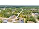 Aerial view showcases the home in a well-established community surrounded by verdant trees at 3799 Laredo Ave, North Port, FL 34288