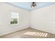 Bright office with wood-look tile floor, a large window, and decorative wall trim at 43406 Boardwalk Loop, Punta Gorda, FL 33982