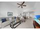 A cozy living room featuring a comfortable sofa and coffee table at 5762 Sabal Trace Dr # 203, North Port, FL 34287