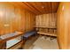 Beautiful Sauna room with wooden benches and floors at 99 Vivante Blvd # 310, Punta Gorda, FL 33950