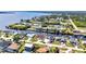 Aerial view of waterfront homes and canals at 12299 Albrecht Ter, Port Charlotte, FL 33981