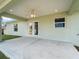 The back patio features ample room and French doors leading inside at 5353 Kaspar St, Port Charlotte, FL 33981