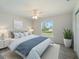 Comfortable bedroom showcases stylish furniture, a window, and tile flooring at 5353 Kaspar St, Port Charlotte, FL 33981