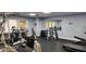 Community gym featuring various exercise equipment and a large mirror for form at 6843 Amoko Ct, North Port, FL 34287