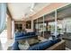 Screened patio with comfortable seating and a view of the pool; great for outdoor relaxation and entertaining at 7101 Dogwood Ct, North Port, FL 34287