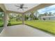 Covered patio with views of the backyard at 8667 Lisa Blvd, North Port, FL 34288