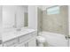 Clean bathroom featuring a shower-tub combination and a single vanity at 8700 Seasalt Loop, Englewood, FL 34224