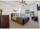Primary bedroom features a ceiling fan and lots of natural light at 99 Vivante Blvd # 303, Punta Gorda, FL 33950