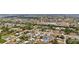 An aerial view showcases the home's location within a quiet and well-established residential neighborhood at 10229 Gulfstream Blvd, Englewood, FL 34224