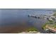 Scenic aerial view of the waterfront featuring boat docks and picturesque views of the open water at 1425 Park Beach Cir # 1310, Punta Gorda, FL 33950