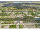 Expansive aerial view of a waterfront community showcasing many canals for convenient boating access at 15104 Aldama Cir, Port Charlotte, FL 33981