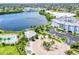 Breathtaking aerial view showcasing the community's pool, clubhouse, and waterfront location at 2001 Bal Harbor Blvd # 2306, Punta Gorda, FL 33950